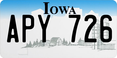 IA license plate APY726