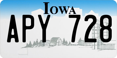 IA license plate APY728