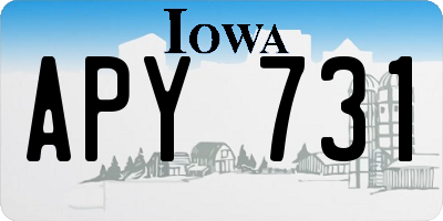 IA license plate APY731
