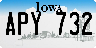 IA license plate APY732