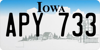 IA license plate APY733
