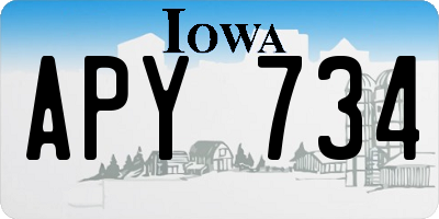IA license plate APY734