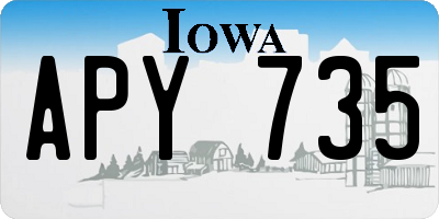 IA license plate APY735