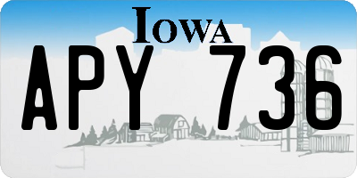 IA license plate APY736