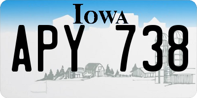 IA license plate APY738