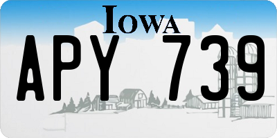 IA license plate APY739