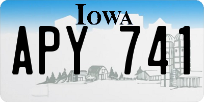 IA license plate APY741