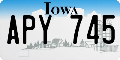 IA license plate APY745