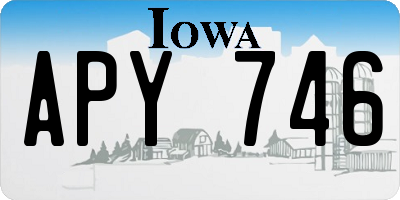 IA license plate APY746