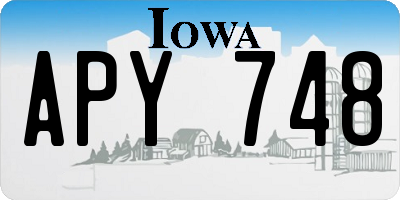 IA license plate APY748