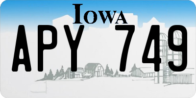 IA license plate APY749