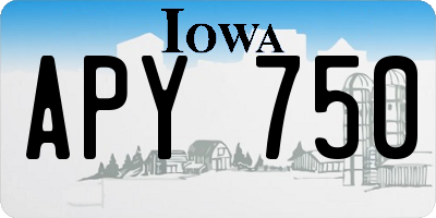 IA license plate APY750