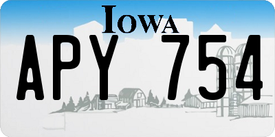 IA license plate APY754