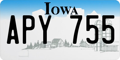 IA license plate APY755