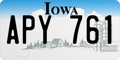 IA license plate APY761