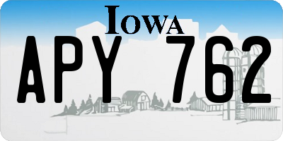 IA license plate APY762