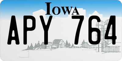 IA license plate APY764