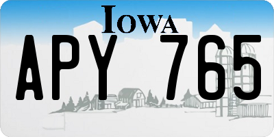 IA license plate APY765