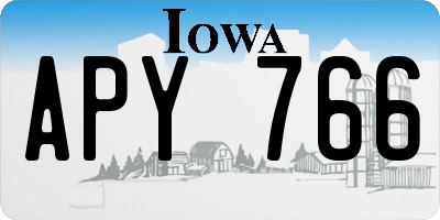 IA license plate APY766