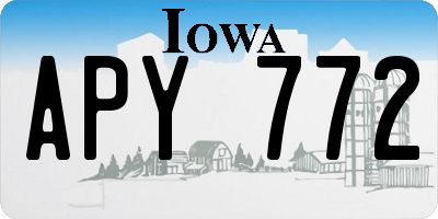 IA license plate APY772