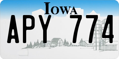 IA license plate APY774