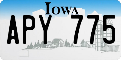 IA license plate APY775