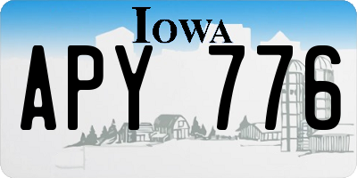 IA license plate APY776