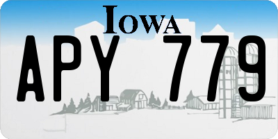 IA license plate APY779