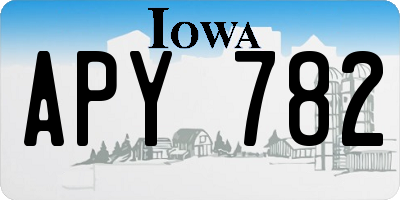 IA license plate APY782