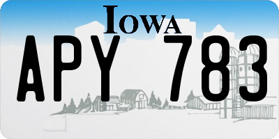 IA license plate APY783