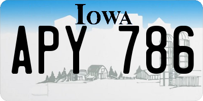 IA license plate APY786