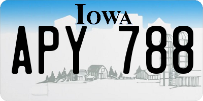 IA license plate APY788