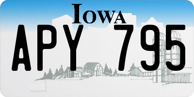 IA license plate APY795