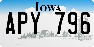 IA license plate APY796
