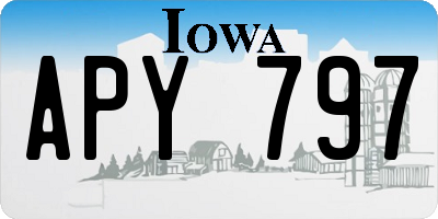 IA license plate APY797