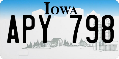 IA license plate APY798