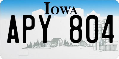 IA license plate APY804