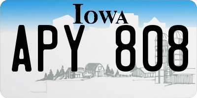 IA license plate APY808