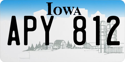 IA license plate APY812