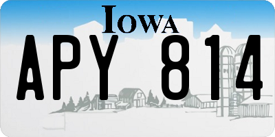 IA license plate APY814