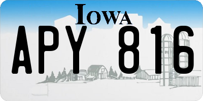 IA license plate APY816