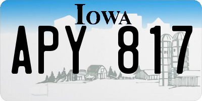 IA license plate APY817