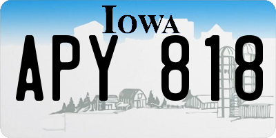 IA license plate APY818