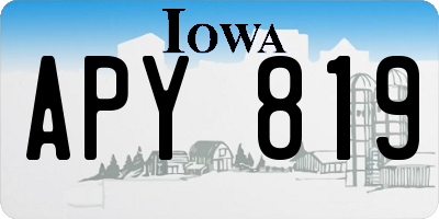IA license plate APY819