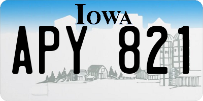 IA license plate APY821