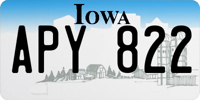 IA license plate APY822