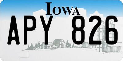 IA license plate APY826