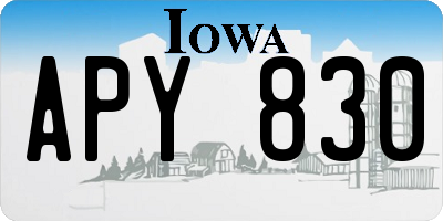 IA license plate APY830