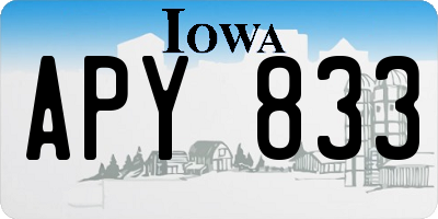 IA license plate APY833