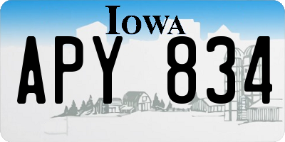 IA license plate APY834